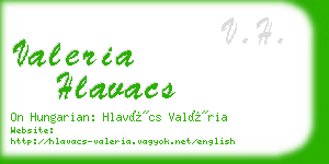 valeria hlavacs business card